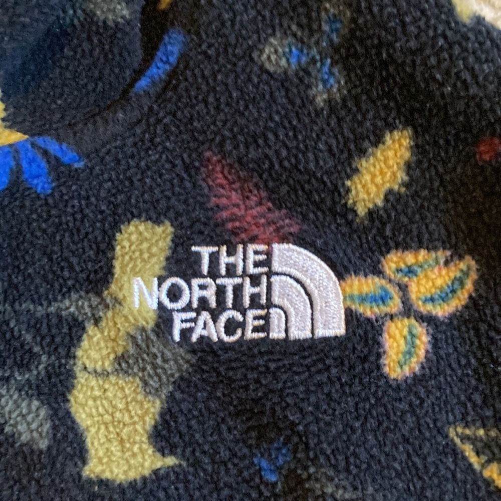 The North Face Toddler Black Leaves Fleece Zip Up Hoodie sz 5T - Picture 3 of 6
